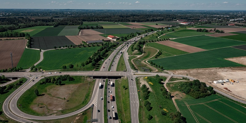Luftbild der A99